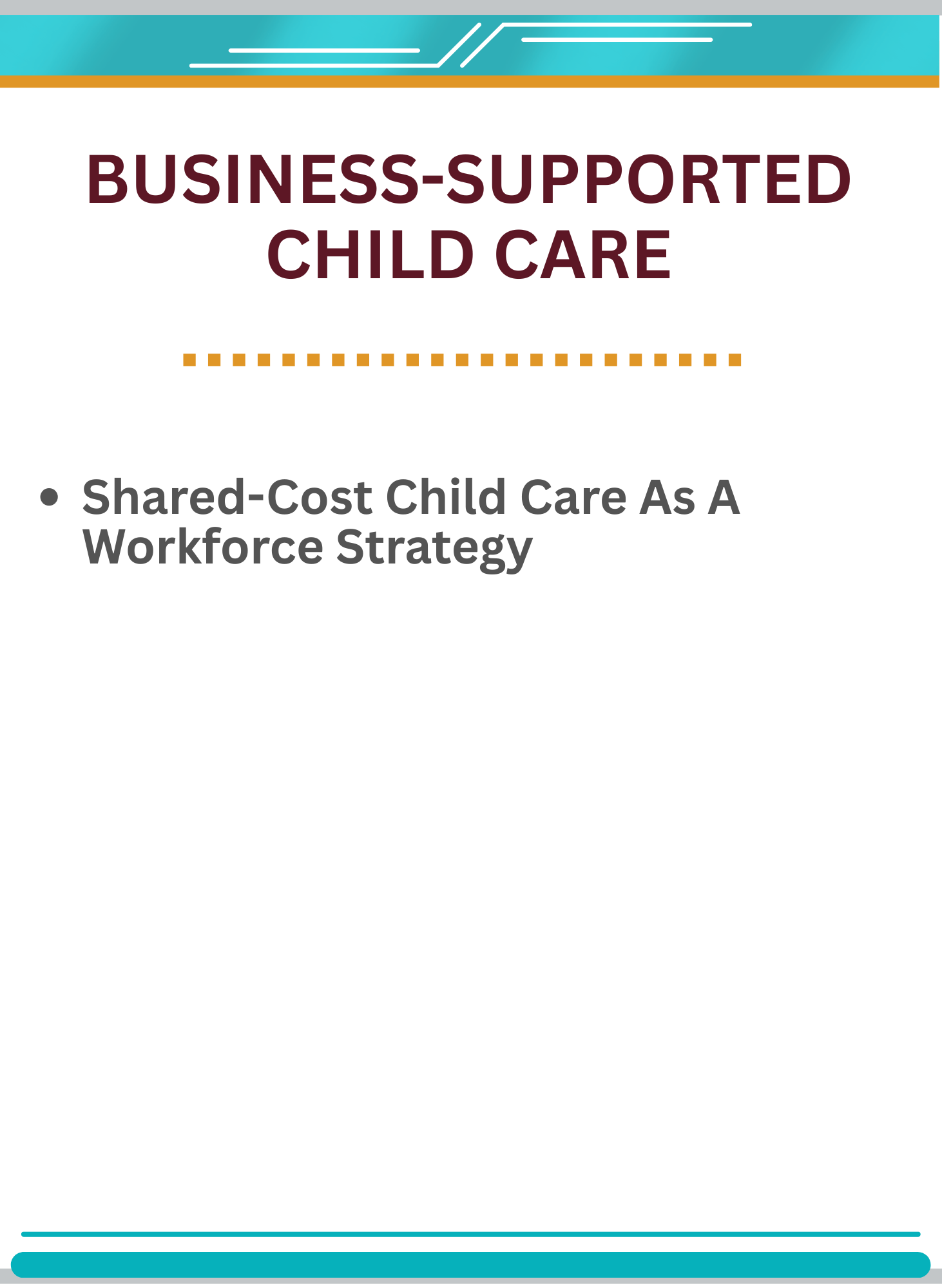 Business Supported Child Care
