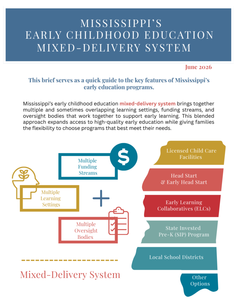 MISSISSIPPI'S EARLY CHILDHOOD EDUCATION MIXED-DELIVERY SYSTEM
